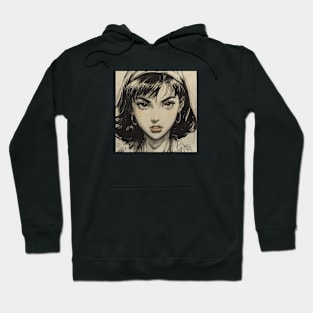 Retro Anime Girl Vintage Hoodie